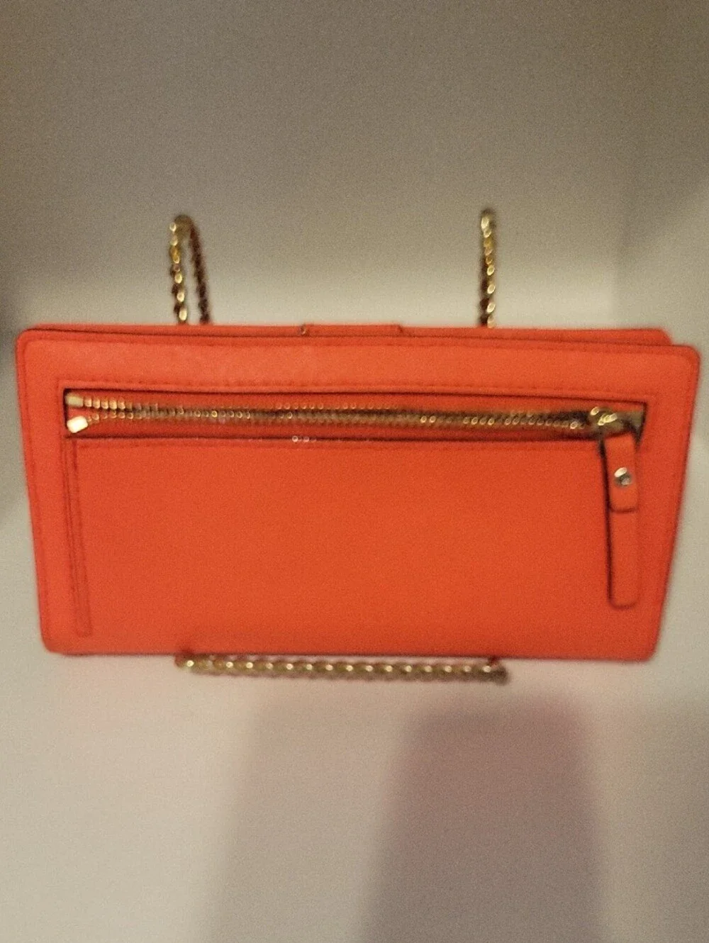 kate spade Bifold snap close orange wallet side zip pouch